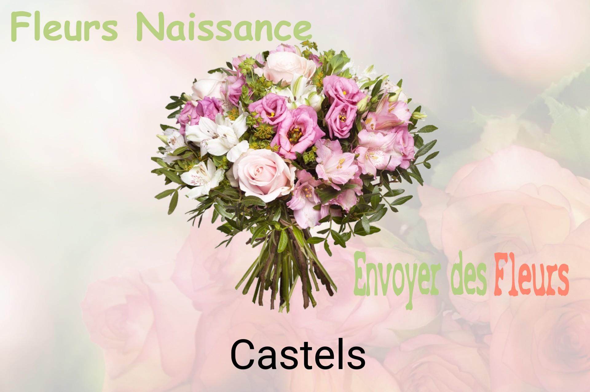 Bouquet de fleurs de naissance livré à Castels